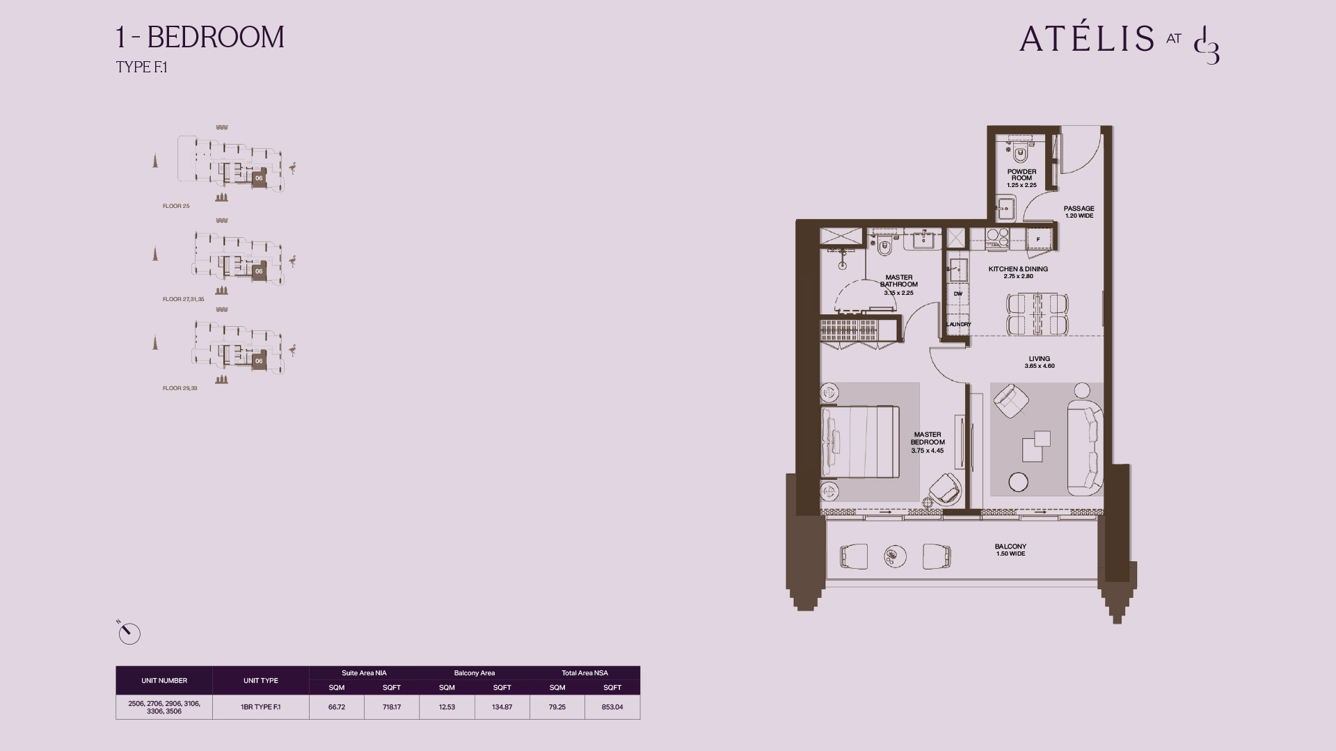 1 BR - Type A